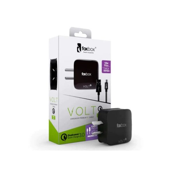 CARGADOR DE PARED FOXBOX VOLT QC 18W CON CABLE [MICRO USB] [FOX BOX]