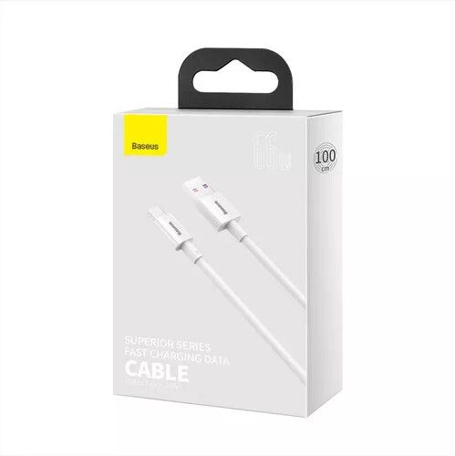 CABLE USB A A USB C BASEUS SUPERIOR SERIES 66W 1 METRO [BLANCO]