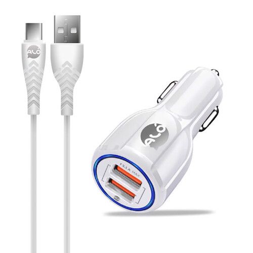 CARGADOR DE AUTO ALO ROAD 3.1A 5V 2 USB [ALO] [SIN CABLE] [BLISTER]