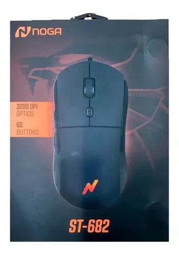 MOUSE GAMER OPTICO 3200DPI 6 BOTONES RGB [ST682]