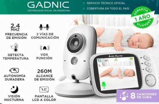 BABY CALL CAMARA MONITOR  SEGURIDAD BEBES CON VISION NOCTURNA [GADNIC]