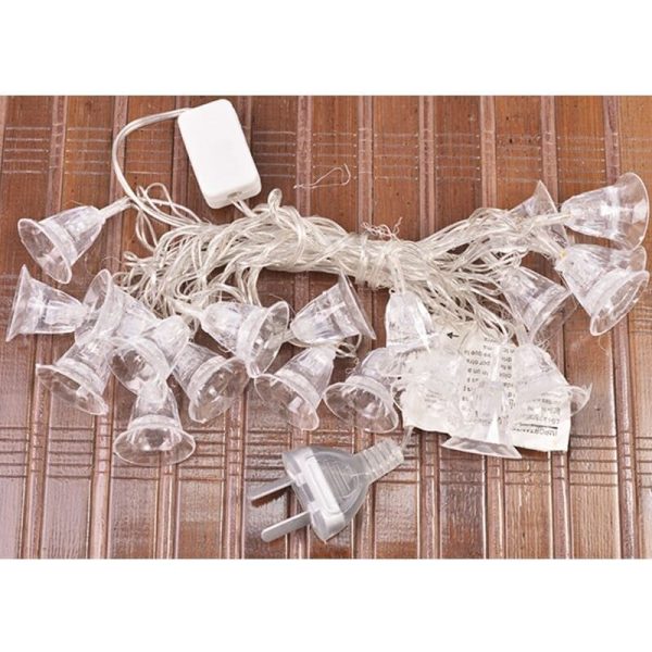LUZ NAVIDEÑA CAMPANA LUZ BLANCO CALIDO 220V