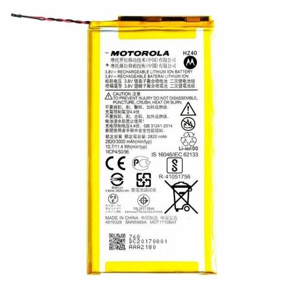 BATERIA MOTOROLA Z2 PLAY [2820 mAh] [HZ40]