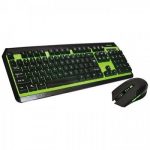 Kit Teclado Y Mouse Gamer Inalambrico Noga [Negro Y Verde] [Nkb40V]