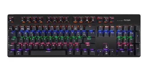 TECLADO GAMER MECANICO MULTIMEDIA RETROILUMINADO CON CUBIERTA DESMONTABLE ESPAÑOL [CLOVER X] [NOGANET]