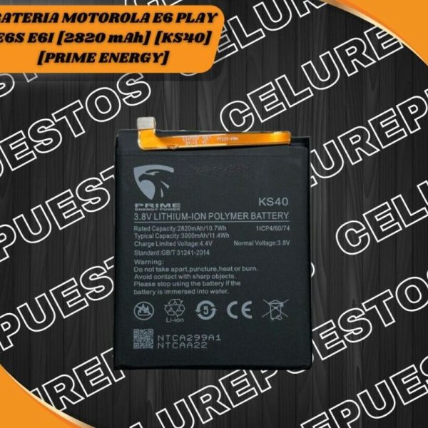 BATERIA MOTOROLA E6 PLAY E6S E6I [2820 mAh] [KS40] [PRIME ENERGY]