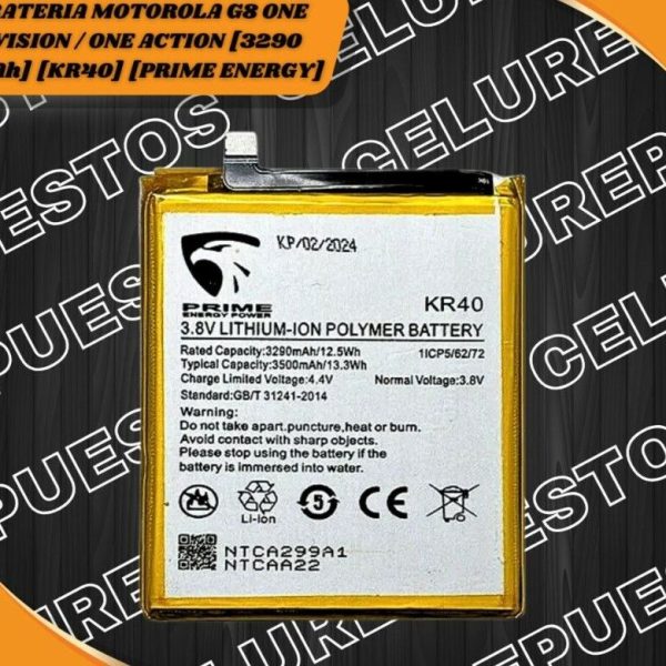 BATERIA MOTOROLA G8 ONE VISION / ONE ACTION [3290 mAh] [KR40] [PRIME ENERGY]