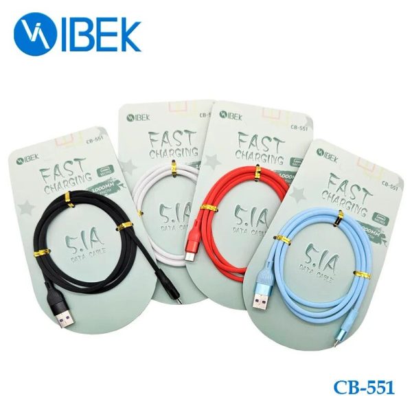CABLE ENGOMADO USB A [MICRO USB] 1M 5.1A [IBEK] [CB 551]