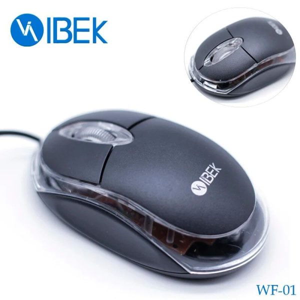 MOUSE OPTICO CON CABLE USB [WF-01] [IBEK]