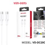 Cable De Datos 60W De Pvc [Tipo C] A [Tipo C] [Ven Dens] [DC20CC]