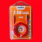 Cable De Datos Ewtto Usb Micro V8 3.8A [Et E4321M 200] [Varios Colores]