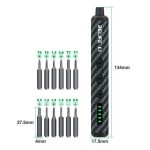 Destornillador Electrico Fibra De Carbono Relife E1 12 Puntas