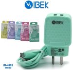 Cargador De Pared Ibek 3.8A Con Cable [Micro Usb] [Ib 4803] [2 Puertos Usb]